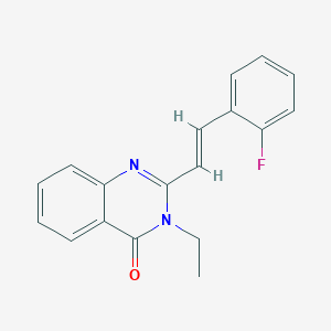 molecular formula C18H15FN2O B5385964 3-ethyl-2-[(E)-2-(2-fluorophenyl)ethenyl]quinazolin-4-one 