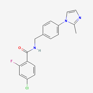 4-chloro-2-fluoro-N-[4-(2-methyl-1H-imidazol-1-yl)benzyl]benzamide