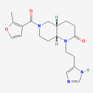 (4aS*,8aR*)-1-[2-(1H-imidazol-4-yl)ethyl]-6-(2-methyl-3-furoyl)octahydro-1,6-naphthyridin-2(1H)-one