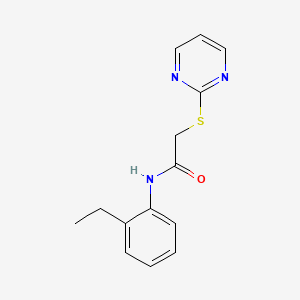 N-(2-ethylphenyl)-2-(pyrimidin-2-ylsulfanyl)acetamide