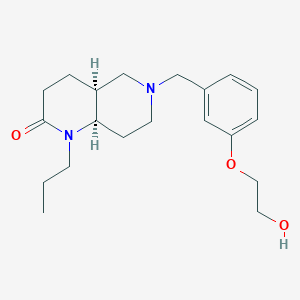 molecular formula C20H30N2O3 B5386034 (4aS*,8aR*)-6-[3-(2-hydroxyethoxy)benzyl]-1-propyloctahydro-1,6-naphthyridin-2(1H)-one 