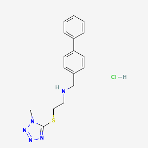 molecular formula C17H20ClN5S B5386036 2-(1-methyltetrazol-5-yl)sulfanyl-N-[(4-phenylphenyl)methyl]ethanamine;hydrochloride 