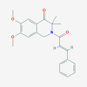 2-cinnamoyl-6,7-dimethoxy-3,3-dimethyl-2,3-dihydro-4(1H)-isoquinolinone