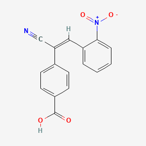 4-[(E)-1-cyano-2-(2-nitrophenyl)ethenyl]benzoic acid