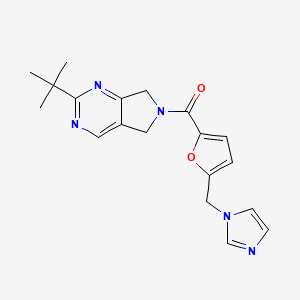 2-tert-butyl-6-[5-(1H-imidazol-1-ylmethyl)-2-furoyl]-6,7-dihydro-5H-pyrrolo[3,4-d]pyrimidine