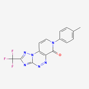 molecular formula C15H9F3N6O B5386062 7-(4-methylphenyl)-2-(trifluoromethyl)pyrido[4,3-e][1,2,4]triazolo[5,1-c][1,2,4]triazin-6(7H)-one 