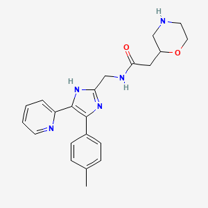 N-{[4-(4-methylphenyl)-5-(2-pyridinyl)-1H-imidazol-2-yl]methyl}-2-(2-morpholinyl)acetamide hydrochloride