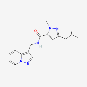 3-isobutyl-1-methyl-N-(pyrazolo[1,5-a]pyridin-3-ylmethyl)-1H-pyrazole-5-carboxamide