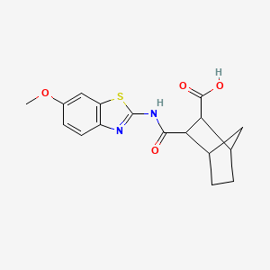 3-{[(6-methoxy-1,3-benzothiazol-2-yl)amino]carbonyl}bicyclo[2.2.1]heptane-2-carboxylic acid