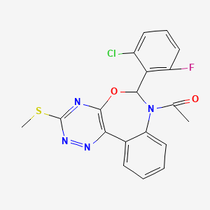 1-[6-(2-CHLORO-6-FLUOROPHENYL)-3-(METHYLSULFANYL)[1,2,4]TRIAZINO[5,6-D][3,1]BENZOXAZEPIN-7(6H)-YL]-1-ETHANONE