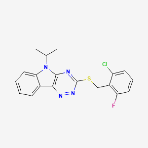 2-chloro-6-fluorobenzyl (5-isopropyl-5H-[1,2,4]triazino[5,6-b]indol-3-yl) sulfide