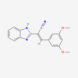 molecular formula C18H15N3O2 B5386193 2-(1H-benzimidazol-2-yl)-3-(3,5-dimethoxyphenyl)acrylonitrile 