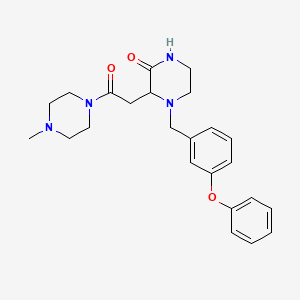 3-[2-(4-methyl-1-piperazinyl)-2-oxoethyl]-4-(3-phenoxybenzyl)-2-piperazinone