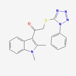 1-(1,2-dimethyl-1H-indol-3-yl)-2-[(1-phenyl-1H-tetrazol-5-yl)thio]ethanone