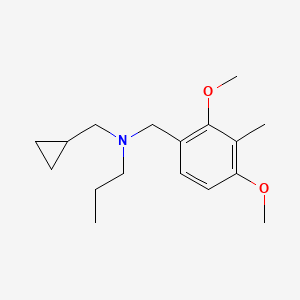 N-(cyclopropylmethyl)-N-[(2,4-dimethoxy-3-methylphenyl)methyl]propan-1-amine