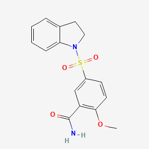 5-(2,3-Dihydroindol-1-ylsulfonyl)-2-methoxybenzamide