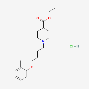 Ethyl 1-[4-(2-methylphenoxy)butyl]piperidine-4-carboxylate;hydrochloride