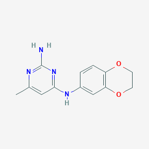 N~4~-(2,3-dihydro-1,4-benzodioxin-6-yl)-6-methyl-2,4-pyrimidinediamine