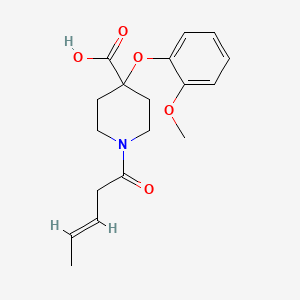 4-(2-methoxyphenoxy)-1-[(3E)-3-pentenoyl]-4-piperidinecarboxylic acid