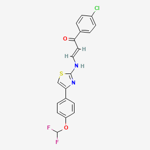 molecular formula C19H13ClF2N2O2S B5386280 1-(4-chlorophenyl)-3-({4-[4-(difluoromethoxy)phenyl]-1,3-thiazol-2-yl}amino)-2-propen-1-one 