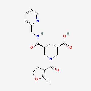 (3S*,5S*)-1-(2-methyl-3-furoyl)-5-{[(2-pyridinylmethyl)amino]carbonyl}-3-piperidinecarboxylic acid