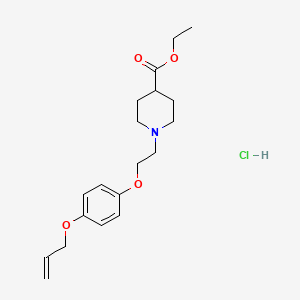 Ethyl 1-[2-(4-prop-2-enoxyphenoxy)ethyl]piperidine-4-carboxylate;hydrochloride