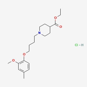 molecular formula C20H32ClNO4 B5386328 Ethyl 1-[4-(2-methoxy-4-methylphenoxy)butyl]piperidine-4-carboxylate;hydrochloride 