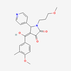 3-hydroxy-4-(4-methoxy-3-methylbenzoyl)-1-(3-methoxypropyl)-5-(4-pyridinyl)-1,5-dihydro-2H-pyrrol-2-one