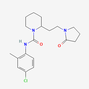 N-(4-chloro-2-methylphenyl)-2-[2-(2-oxo-1-pyrrolidinyl)ethyl]-1-piperidinecarboxamide