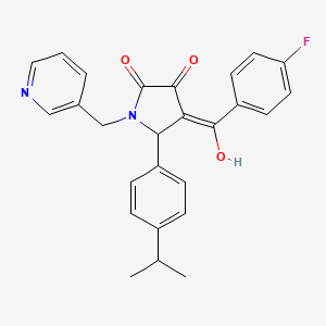 4-(4-fluorobenzoyl)-3-hydroxy-5-[4-(propan-2-yl)phenyl]-1-[(pyridin-3-yl)methyl]-2,5-dihydro-1H-pyrrol-2-one