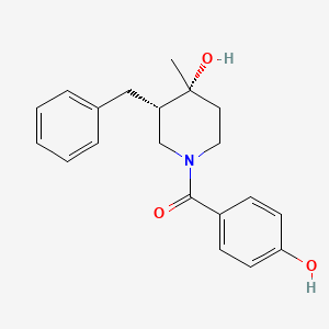 (3S*,4R*)-3-benzyl-1-(4-hydroxybenzoyl)-4-methyl-4-piperidinol