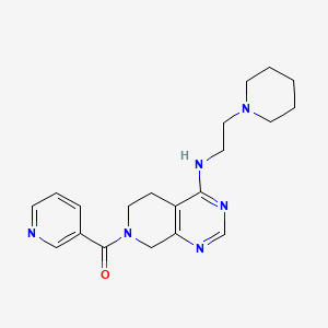 molecular formula C20H26N6O B5386406 N-(2-piperidin-1-ylethyl)-7-(pyridin-3-ylcarbonyl)-5,6,7,8-tetrahydropyrido[3,4-d]pyrimidin-4-amine 