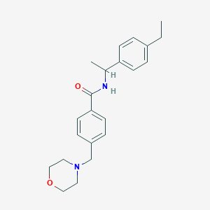 molecular formula C22H28N2O2 B5386418 N-[1-(4-ethylphenyl)ethyl]-4-(4-morpholinylmethyl)benzamide 