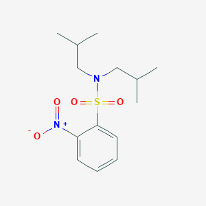 molecular formula C14H22N2O4S B5386425 Benzenesulfonamide, N,N-bis(2-methylpropyl)-2-nitro- CAS No. 89840-70-0