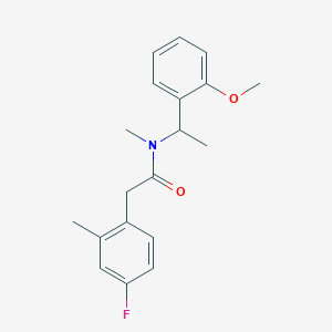 2-(4-fluoro-2-methylphenyl)-N-[1-(2-methoxyphenyl)ethyl]-N-methylacetamide