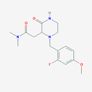 2-[1-(2-fluoro-4-methoxybenzyl)-3-oxo-2-piperazinyl]-N,N-dimethylacetamide