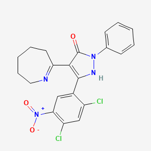 5-(2,4-dichloro-5-nitrophenyl)-2-phenyl-4-(3,4,5,6-tetrahydro-2H-azepin-7-yl)-1H-pyrazol-3-one