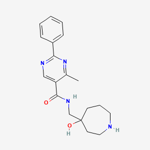 N-[(4-hydroxy-4-azepanyl)methyl]-4-methyl-2-phenyl-5-pyrimidinecarboxamide