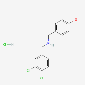 N-[(3,4-dichlorophenyl)methyl]-1-(4-methoxyphenyl)methanamine;hydrochloride