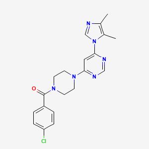 4-[4-(4-chlorobenzoyl)-1-piperazinyl]-6-(4,5-dimethyl-1H-imidazol-1-yl)pyrimidine