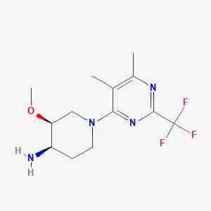 (3S,4R)-1-[5,6-dimethyl-2-(trifluoromethyl)pyrimidin-4-yl]-3-methoxypiperidin-4-amine