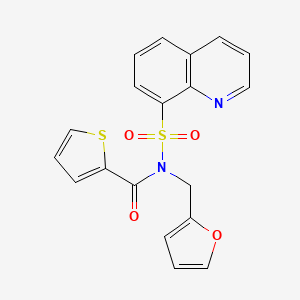 N-(furan-2-ylmethyl)-N-quinolin-8-ylsulfonylthiophene-2-carboxamide