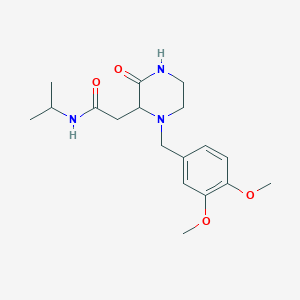 2-[1-(3,4-dimethoxybenzyl)-3-oxo-2-piperazinyl]-N-isopropylacetamide