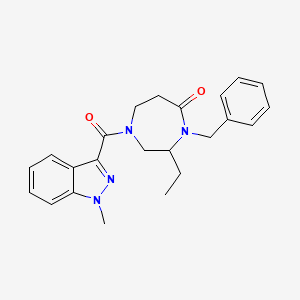 4-benzyl-3-ethyl-1-[(1-methyl-1H-indazol-3-yl)carbonyl]-1,4-diazepan-5-one