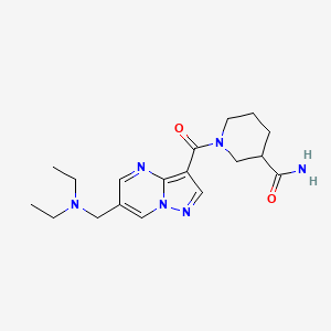 1-({6-[(diethylamino)methyl]pyrazolo[1,5-a]pyrimidin-3-yl}carbonyl)piperidine-3-carboxamide