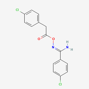 molecular formula C15H12Cl2N2O2 B5386577 [(Z)-[amino-(4-chlorophenyl)methylidene]amino] 2-(4-chlorophenyl)acetate 