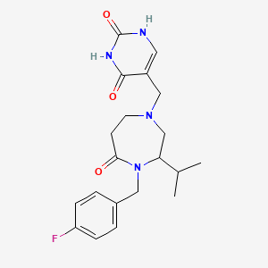 5-{[4-(4-fluorobenzyl)-3-isopropyl-5-oxo-1,4-diazepan-1-yl]methyl}pyrimidine-2,4(1H,3H)-dione