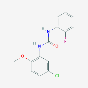 molecular formula C14H12ClFN2O2 B5386622 1-(5-Chloro-2-methoxyphenyl)-3-(2-fluorophenyl)urea 