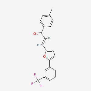 1-(4-methylphenyl)-3-{5-[3-(trifluoromethyl)phenyl]-2-furyl}-2-propen-1-one