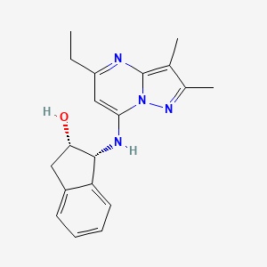 (1R,2S)-1-[(5-ethyl-2,3-dimethylpyrazolo[1,5-a]pyrimidin-7-yl)amino]-2-indanol